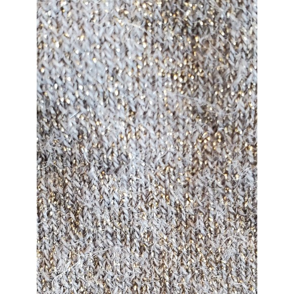 Classiques Entier Women's Beige Shimmer Long Sleeve Cowl Neck Sweater Size S - Picture 3 of 6